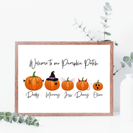 Family Pumpkin Print