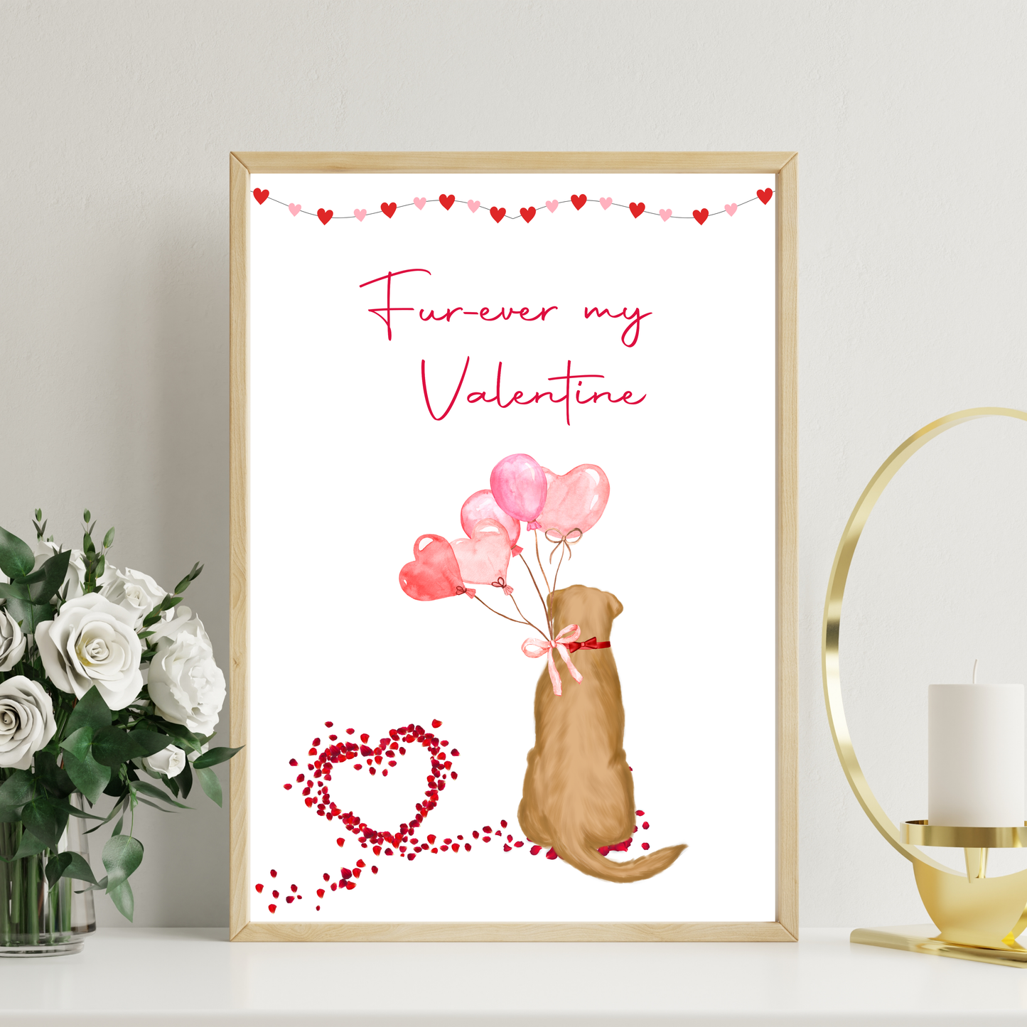 Dog Valentines Print